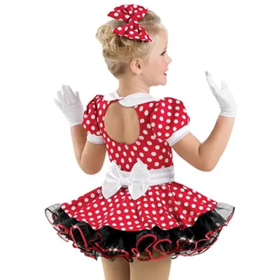 Hairbow Enthalten! Entzückende Red & White Polka Dots Kleid Nette Tanz Kostüm für Mädchen Image