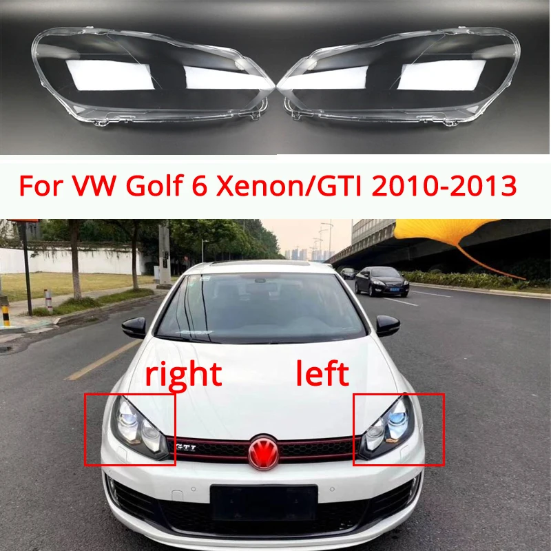 Auto Scheinwerfer Lampenschirm Für VW Golf 6 Xenon/GTI 2010-2013 Transparente Abdeckung Scheinwerfer Shell Lampenschirm Objektiv Kopf licht glas