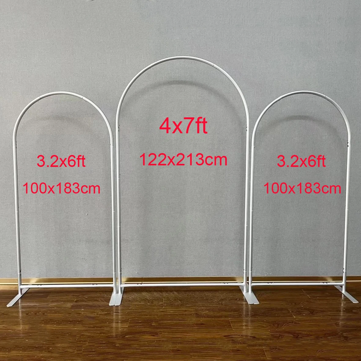 Gold Silber Metall Hochzeit Bogen Hintergrund Ständer Hintergrund Einfache Montage Geburtstag Party Dekorationen Blumen Bogen Kulissen Ständer Image