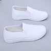 2023 neu in Mode Frauen Schuhe weiße Leinwand lässig flach Student Krankens ch wester leichte Tenis de Mujer Wohnungen Slipper Chauss ure Femme