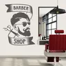 Haar salon vinyl wand abziehbilder männer stil barber shop aufkleber fenster shop rekruten