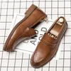 Herren Slipper Business Kleid Lederschuhe Herren Marke braun Oxford Schuhe hochwertige weiche flache Freizeit schuhe Mocassin Homme