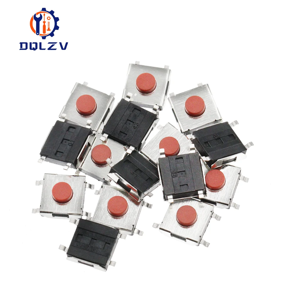6X6X3,1 MM SMD Schalter 4Pin Touch Micro Schalter Push Button Schalter Rot SMD Takt Schalter 6*6*3,1mm Image