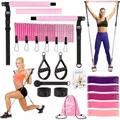 Pilates Bar Kit mit Widerstands bändern Multifunktion ale Yoga Bar tragbare Home Gym Resistance Bar