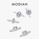 Modian 925 Sterling Silber klassische geometrische runde ovale Form Zirkonia weiblichen Ring für