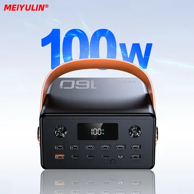 160000 mAh Tragbare Power Bank Station Schnellladegerät PD100W USB Typ-C Ports Externer Akku LED-Anzeige für iPhone Laptop Tablet