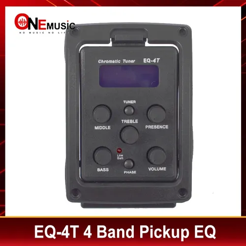 Neue EQ-4T 4 Band Pickup EQ Preamp mit Tuner Für Akustische Gitarre