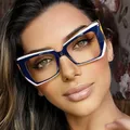 Tr90 trend ige lila Katzenauge Anti Blaulicht Brille Frauen Computer optik Brillen Rahmen