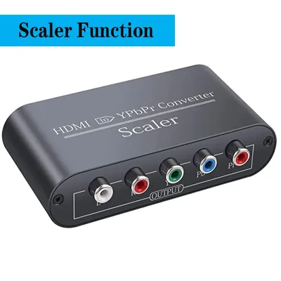 HDMI zu RGB Komponente 5RCA YPbPr Video + R/L Audio Konverter mit Scaler HD 1080P Adapter für HDTV