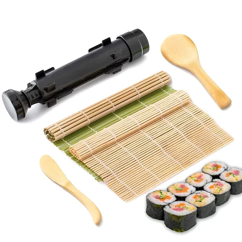Sushi Maker Set Sushi Bazooka Kit Maschine Reisform mit Bambus Sushi Roll matte Reis paddel DIY