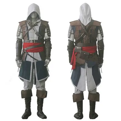 Uniform-Outfits, kompletter Anpassungsanzug, Halloween-Party, Assassins, Cosplay, Edward, Kostüm, Image