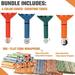 Fairnull Coin Sorters Tubes Bundle Funnel Shape 4 Color-Coded Tubes with 100 Assorted Flat Wrappers Easy Counting Business Office Supplies