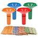 Fairnull 4Pcs Coin Sorter Tubes Set Color-Coded Funnel Shaped Counting Tubes for Pennies Nickels Dimes Quarters