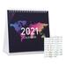 HOMEMAXS 2021 Desk Calendar 12 Months Standing Calendar Runs from January 2021 to 2021 Daily Planner 2021 Full Year Calendar Bonus 2 Sheets/144pcs Stickers for Home & Office