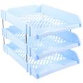 HOMEMAXS Paper Letter Tray Desk Organizer 3-tier Document Letter Tray Office File Paper Tray Vertical File Sorter