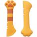 Meow&Woof Cat Wet Food Spoon Mini Spatula for Pet Canned Food BPA Free Silicone Can Spoons for Animal Feeding Small Jars Spatulas Easy Clean Scraper for Dog Food Cans-Orange