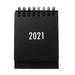 NUOLUX Mini 2021 Desktop Calendar Foldable Coil Calendar Home Office School Desk Decoration Memo Gifts (Black)