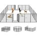 Jhsomdr 40 Height Heavy Duty Metal Dog Playpen 24 Panels Exercise Pens Foldable Fence with Gates Indoor Outdoor for Puppy RV Camping Yard