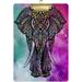 Coolnut 12 x9 Elephant Clipboard Stardard Letter A4 Size Decorative Clipboard with Low Profile Gold Clip for School Office Nurse Art Business Student Women Men Kids