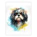 Shih Tzu Lovers Gift Watercolour Pet Portrait Painting Artwork Large Wall Art Poster Print Thick Paper 18X24 Inch