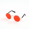 Pet Sunglasses Dog Cool Stylish Cat Eye Protection Funny Cute Round Sunglasses (Red)