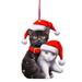 Black Cat Christas Ornaments - Cute Cat Christmas Ornament - Black Cat Xmas Ornaments - Black Cat Christmas Tree Hanging - Black Cat Tree Topper Ornaments