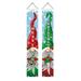JOLIXIEYE Merry Christmas Holiday Banners Santa Claus Snowman Porch Sign Decor for Outside Indoor Outdoor Home 67 300D