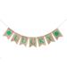 FRCOLOR 2.8 Meters Shamrock Burlap Banners Clover Bunting Garland Swallow-tailed Flags For St. Patrick s Day Decorations St Paddy s Decor