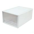 JOLIXIEYE Transparent Stackable Desktop Storage Box Cabinet Space Saving Shoe Box Desk Organizer for Drawer Shelf Cabinet Dresser