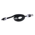usb cable Fast Charger cable Durable Flat Noodle Micro USB Sync Quick Charger Cable for Tablet Smartphone Cell Phone MP3 Player (Black)