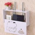 BESHOM No Drill Cable Router Storage Box Shelf Wall Hangings Bracket Cable Organizer 2#