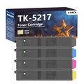 TK5217 TK-5217 Toner Cartridge Compatible for Kyocera TK5217 K C M Y Toner Can Be Refilled Work for Kyocera TASKalfa 406ci Printers 4 Pack(KCMY)