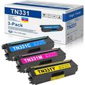 3-Pack(1C+1M+1Y) TN331C TN331M TN331Y Toner Cartridge Replacement for Brother TN 331 TN-331 HL-L8350CDW HL-L8250CDN HL-L8350CDWT MFC-L8850CDW MFC-L8600CDW Printer