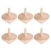 HOMEMAXS 6pcs Funny Tops Toy Wooden Peg-top Toy Kids Traditional Toy (Khaki)