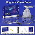 Magnetic Chess Game - Multiplayer Battle Magnet Board Games New Family Set for Kids and Adults Magnetic Strategy Game 2 Player with Party Travel Table Top Magnet Strategy Game(with Game Rope)