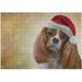300 PCS Jigsaw Puzzles Artwork Gift for Adults Teens 10.6 x 15.5 Cavalier King Charles Spaniel Wear Christmas Hat Wooden Puzzle Games 300 Pieces