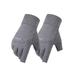 Qepwscx Cycling Gloves for Men Women Warm Bike Gloves Two Half Finger Road Bike Gloves Winter Gloves Water-proof Unisex Adult Touchscreen Gloves For Outdoor Clearance