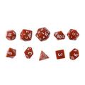 TOYMYTOY 1 Set/10 Pcs Acrylic Polyhedron Dices Creative Numbers Dice Multi-Faceted Entertainment Dice for Home Bar Board Games (Coffee)