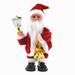 BESTONZON Battery Operated Swing Santa Claus Holding Light and Bell Musical Toy Sound Electric Music Doll Animated Kids Gift Christmas Home Decor Without Battery
