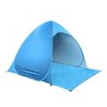 HEMOTON 1PC Beach Tent Automatic Sunshade Tent 2 Second Open Beach Tent Avoid Building Beach Tent Portable Outdoor Camping Tent for Beach Party Camping Blue