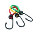 HOMEMAXS 3Pcs/Set 15cm Camping Tent Hooks Outdoor Camping Tent Elastic Rope Buckle Fixed Binding Strap Camping Accessories (1 Red and 1 Yellow and 1 Green)