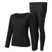 dmqupv Women Undergarmentslip Adult Female Clothes Base Layer Women for Women Crew Neck Lined Long Sleeve Thermal Underwear Vest Winter Mountain Biking (Black XXL)