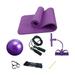 TOYMYTOY 4 Pcs Yoga Sets Yoga Mat Pedal Resistance Band Exercise Ball Yoga Equipment