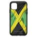 DistinctInk Case for iPhone 15 Pro MAX (6.7 Screen) - OtterBox Symmetry Custom Black Case - Jamaica Waving Flag Black Green Yellow - Show Your Love of Jamaica