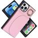 for iPhone 11 Phone Case with Card Holder and Ring RFID Blocking Flip Folio PU Leather Wallet Cases for Women Men Ring Stand Magnetic Closure Cases for Funda para for iPhone 11(Pink)