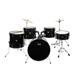 Bornmio [Do Not Sell on Amazonff]Glarry Full Size Adult Drum Set 5-Piece Black with Bass Drum two Tom Drum Snare Drum Floor Tom 16 Ride Cymbal 14 Hi-hat Cymbals Stool Drum Pedal Sticks