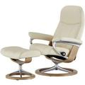 Stressless Relaxsessel mit Hocker Leder Consul L ¦ creme ¦ Maße (cm): B: 91 H: 102 T: 79 Polstermöbel > Sessel > Relaxsessel - Höffner