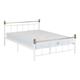 Seconique Marlborough 4'6" Bed - White/Antique Brass