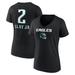 Women's Fanatics Branded Darius Slay Jr. Black Philadelphia Eagles Wordmark Player Name & Number V-Neck T-Shirt