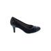 Life Stride Heels: Slip On Stiletto Work Black Solid Shoes - Women's Size 7 1/2 - Round Toe